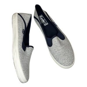 Keds Navy and White Striped Sneakers